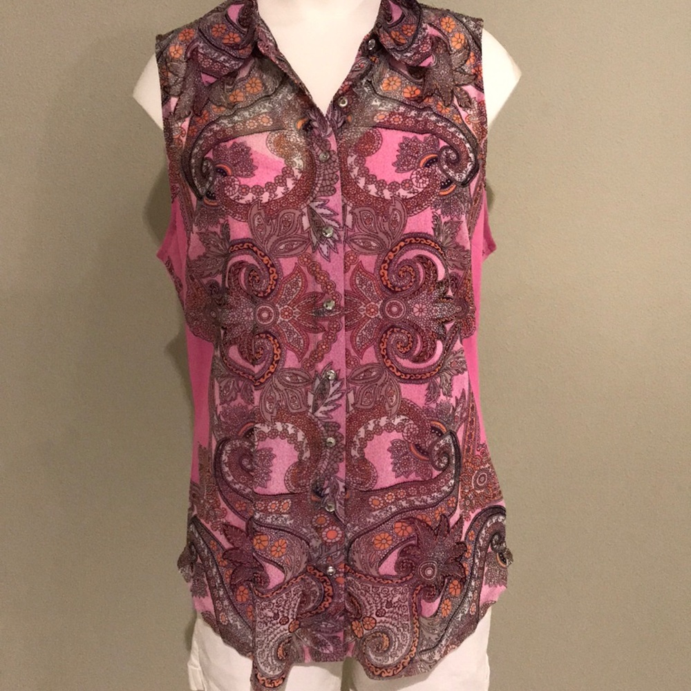 Sheer top with coordinating cami🌸🌸EUC